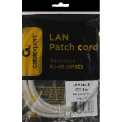 Патч-корд Premier PP6U-2M 10000Гбит/с UTP 4 пары cat.6 CCA molded 2м серый RJ-45 (m)-RJ-45 (m)