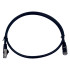Патч-корд Buro BU-7-1M STP 4 пары cat.7 CCA molded 1м черный RJ-45 (m)-RJ-45 (m)