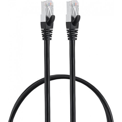 Патч-корд Buro BU-7-1M STP 4 пары cat.7 CCA molded 1м черный RJ-45 (m)-RJ-45 (m)