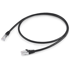 Патч-корд Buro BU-7-1M STP 4 пары cat.7 CCA molded 1м черный RJ-45 (m)-RJ-45 (m)