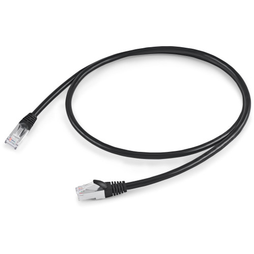 Патч-корд Buro BU-7-1M STP 4 пары cat.7 CCA molded 1м черный RJ-45 (m)-RJ-45 (m)