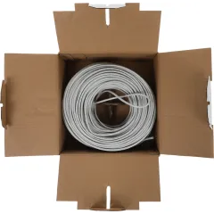 Кабель сетевой Buro BU-CCA-040-100M UTP 4 пары cat.5E solid 0.40мм CCA 100м серый