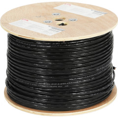 Кабель сетевой Buro BU-COP-050-OUTDOOR UTP 4 пары cat.5E solid 0.50мм Cu 305м черный outdoor стальной трос