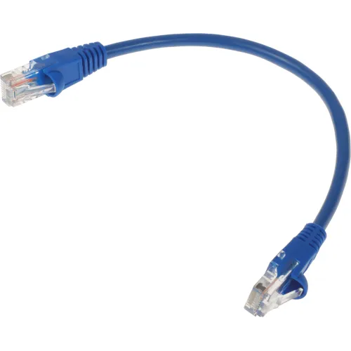 Патч-корд Buro UTP 4 пары cat.5E CCA molded 0.25м голубой RJ-45 (m)-RJ-45 (m)