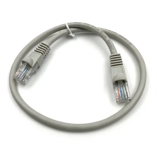 Патч-корд KingPrice KP-PC-c5e-0.5m-g 1Гбит/с UTP 4 пары cat.5E CCA molded 0.5м серый RJ-45 (m)-RJ-45 (m)