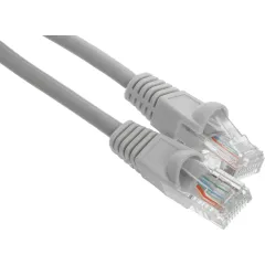 Патч-корд KingPrice KP-PC-c5e-1m-g 1Гбит/с UTP 4 пары cat.5E CCA molded 1м серый RJ-45 (m)-RJ-45 (m)