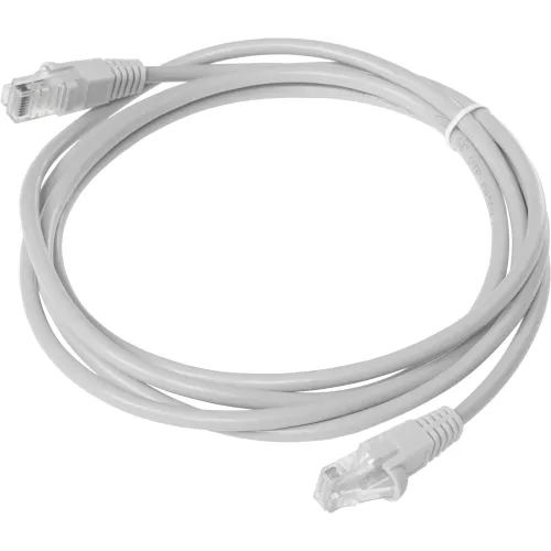 Патч-корд KingPrice KP-PC-c5e-2m-g 1Гбит/с UTP 4 пары cat.5E CCA molded 2м серый RJ-45 (m)-RJ-45 (m)