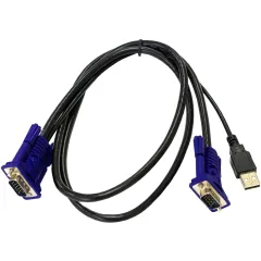 Кабель KVM Origo OKVMCU 1.8м черный VGA-USB (m) (OKVMCU/A1A)