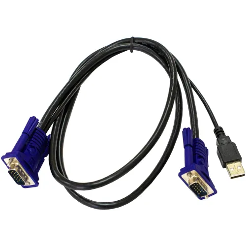 Кабель KVM Origo OKVMCU 1.8м черный VGA-USB (m) (OKVMCU/A1A)