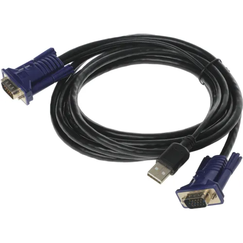 Кабель KVM Origo OKVMCU3 3м черный VGA-USB (m) (OKVMCU3/A1A)