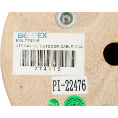Кабель сетевой UTP 4 пары cat.5E solid 0.50мм CCA 305м черный outdoor