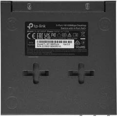 Коммутатор TP-Link TL-SF1005P (L2) 5x100Мбит/с 4PoE 58W неуправляемый