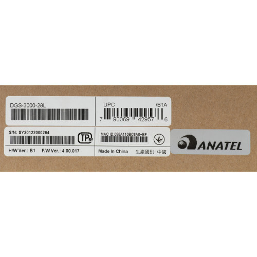 Коммутатор D-Link DGS-3000-28L/B1A 24x1Гбит/с 4SFP управляемый