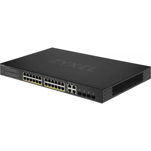 Коммутатор Zyxel GS192024HPV2-EU0101F (L2) 24x1Гбит/с 4xКомбо(1000BASE-T/SFP) 24PoE+ 375W управляемый