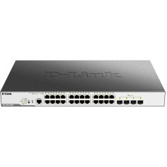 Коммутатор D-Link DGS-3000-28XMP/B1A (L2) 24x1Гбит/с 4SFP+ 24PoE+ 370W управляемый