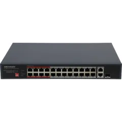 Коммутатор Hikvision DS-3E0326P-E/M(C) (L2) 25x100Мбит/с 1SFP 24PoE 230W неуправляемый