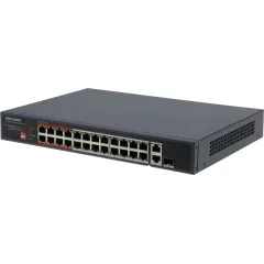 Коммутатор Hikvision DS-3E0326P-E/M(C) (L2) 25x100Мбит/с 1SFP 24PoE 230W неуправляемый
