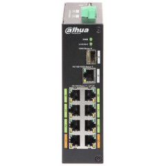 Коммутатор Dahua DH-LR2110-8ET-120 (L2) 1x100Мбит/с 8x1Гбит/с 1SFP 6PoE+ 2PoE++ 120W неуправляемый