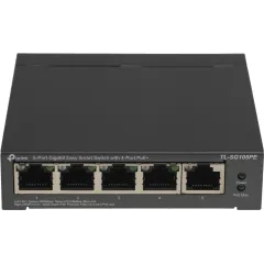 Коммутатор TP-Link TL-SG105PE (L2) 5x1Гбит/с 4PoE+ 65W управляемый
