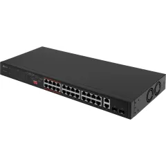 Коммутатор TP-Link TL-SL1226P (L2) 24x100Мбит/с 2x1Гбит/с 2xКомбо(1000BASE-T/SFP) 24PoE+ 250W неуправляемый