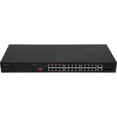 Коммутатор TP-Link TL-SL1226P (L2) 24x100Мбит/с 2x1Гбит/с 2xКомбо(1000BASE-T/SFP) 24PoE+ 250W неуправляемый
