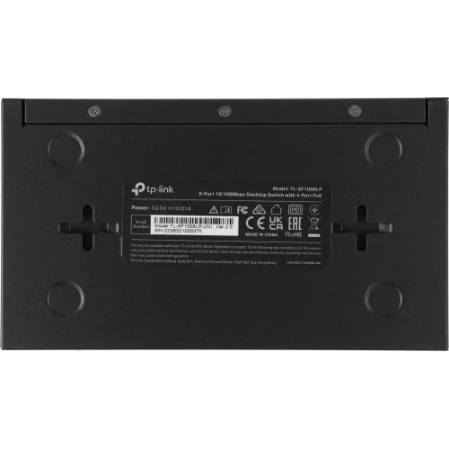 Коммутатор TP-Link TL-SF1008LP (L2) 8x100Мбит/с 4PoE 41W неуправляемый