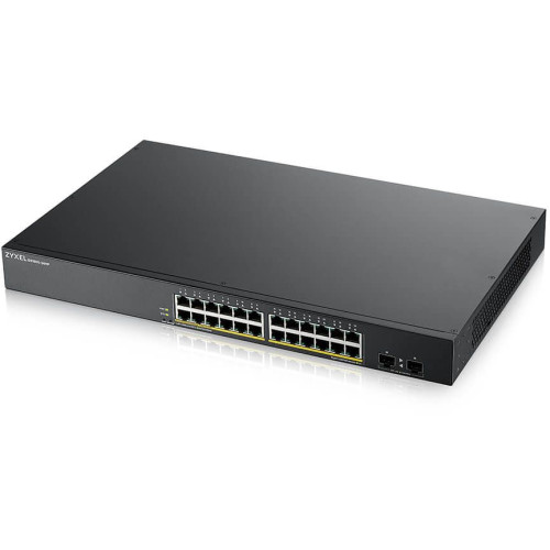 Коммутатор Zyxel GS190024HPV2-EU0101F (L2) 24x1Гбит/с 2SFP 24PoE+ 170W управляемый