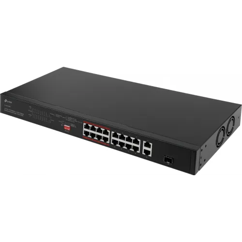 Коммутатор TP-Link TL-SL1218P (L2) 16x100Мбит/с 1x1Гбит/с 1xКомбо(1000BASE-T/SFP) 16PoE+ 150W неуправляемый