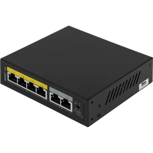 Коммутатор Netis P106C (L2) 6x100Мбит/с 4PoE+ 60W неуправляемый