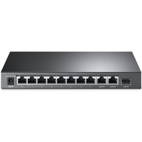 Коммутатор TP-Link TL-SL1311MP 8x100Мбит/с 2x1Гбит/с 1SFP 8PoE+ 124W неуправляемый