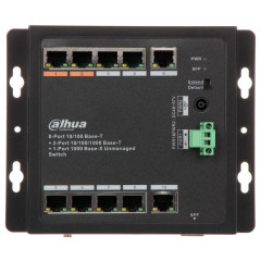 Коммутатор Dahua DH-PFS3111-8ET-96-F 10x1Гбит/с 6PoE+ 2PoE++ 96W неуправляемый