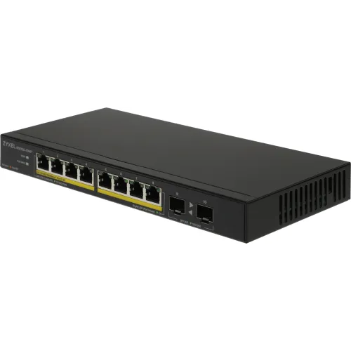 Коммутатор Zyxel GS1100-10HP-EU0102F 8x1Гбит/с 2SFP 8PoE+ 130W неуправляемый