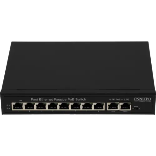 Коммутатор Osnovo SW-21000/A(120W) (L2) 10x100Мбит/с 8PoE 120W неуправляемый