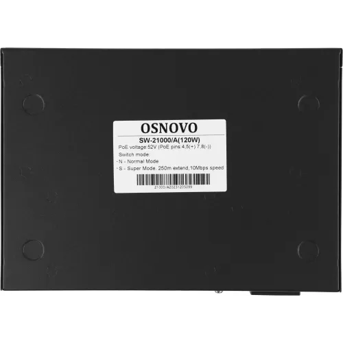 Коммутатор Osnovo SW-21000/A(120W) (L2) 10x100Мбит/с 8PoE 120W неуправляемый