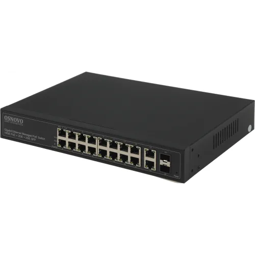 Коммутатор Osnovo SW-8182/L(300W) (L2+) 20x1Гбит/с 2SFP 16PoE 300W управляемый