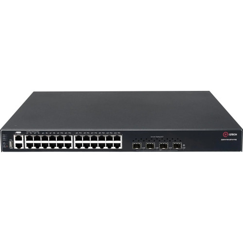 Коммутатор QTech QSW-4700-28TX-POE (L3) 24x1Гбит/с 4SFP+ 24PoE управляемый