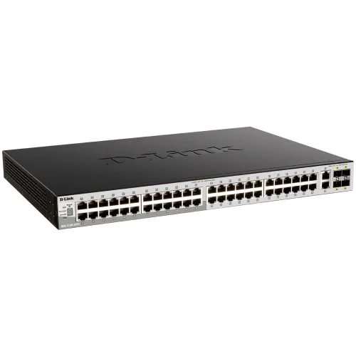 Коммутатор D-Link DGS-3130-54PS/B2A (L3) 48x1Гбит/с 2x10Гбит/с 4SFP+ 48PoE+ 370W управляемый
