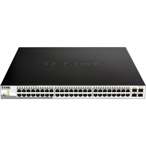 Коммутатор D-Link DGS-1210-52MPP/E2A (L2) 48x1Гбит/с 4SFP 48PoE 740W управляемый