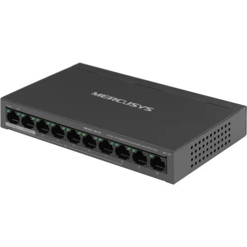 Коммутатор Mercusys MS110P (L2) 10x100Мбит/с 8PoE+ 65W неуправляемый