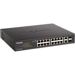 Коммутатор D-Link DGS-1100-18PV2/A (L2) 16x1Гбит/с 2xКомбо(1000BASE-T/SFP) 2SFP 130W настраиваемый