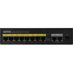 Коммутатор Netis P110GH (L2) 8x100Мбит/с 2x1Гбит/с 1SFP 8PoE 8PoE+ 120W неуправляемый