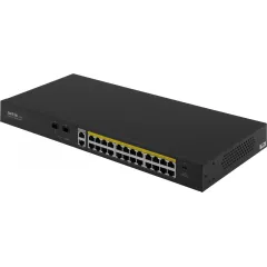 Коммутатор Netis P124GH (L2) 24x100Мбит/с 2x1Гбит/с 1xКомбо(1000BASE-T/SFP) 1SFP 24PoE 24PoE+ 360W неуправляемый