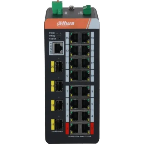 Коммутатор Dahua DH-IS4420-16GT-240 (L2) 20x1Гбит/с 3SFP 16PoE 240W управляемый