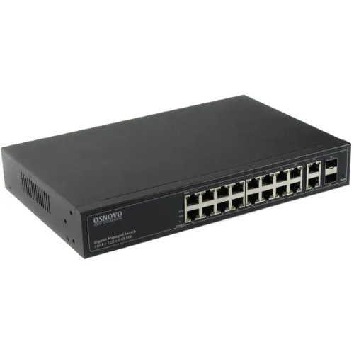 Коммутатор Osnovo SW-71802/L 2xКомбо(1000BASE-T/SFP) управляемый