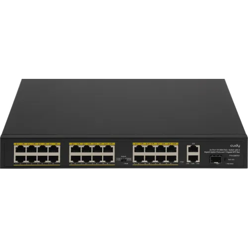Коммутатор Cudy FS1026PS1 (L2) 24x100Мбит/с 2x1Гбит/с 1SFP 24PoE 24PoE+ 300W неуправляемый