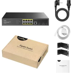 Коммутатор Cudy GS2008PS2 (L2) 8x1Гбит/с 2SFP 8PoE+ 120W управляемый