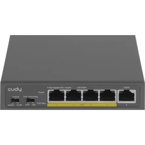 Коммутатор Cudy GS1005P (L2) 5x1Гбит/с 5PoE 60W неуправляемый