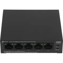 Коммутатор TP-Link LS105LP (L2) 5x100Мбит/с 4PoE 41W неуправляемый