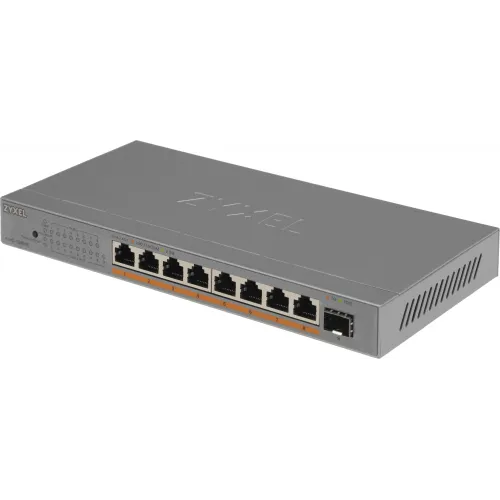 Коммутатор Zyxel XMG-108HP-EU0101F (L2) 8x2.5Гбит/с 1SFP+ 8PoE++ 100W неуправляемый