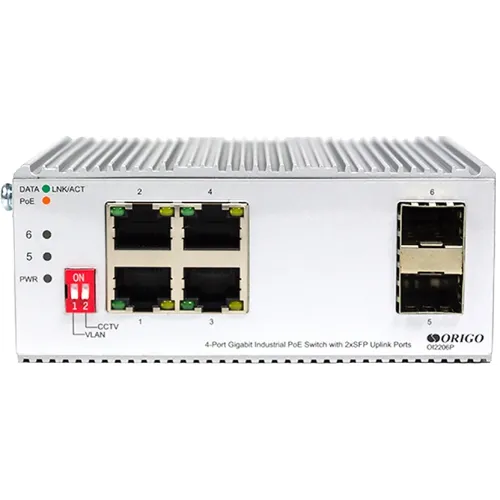 Коммутатор Origo OI2206P/120W OI2206P/120W/A1A (L2) 4x1Гбит/с 2SFP 4PoE 4PoE+ 120W неуправляемый